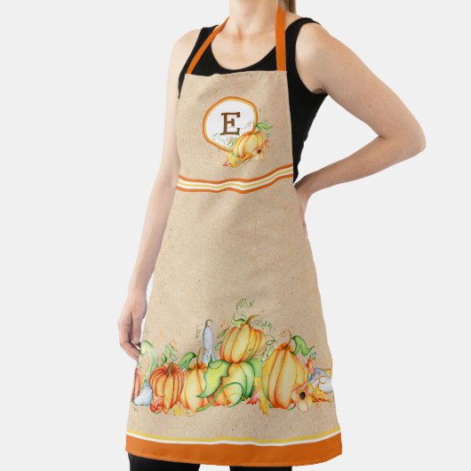 Fall Pumpkins Mit Monogramm Schürze (InSitu)