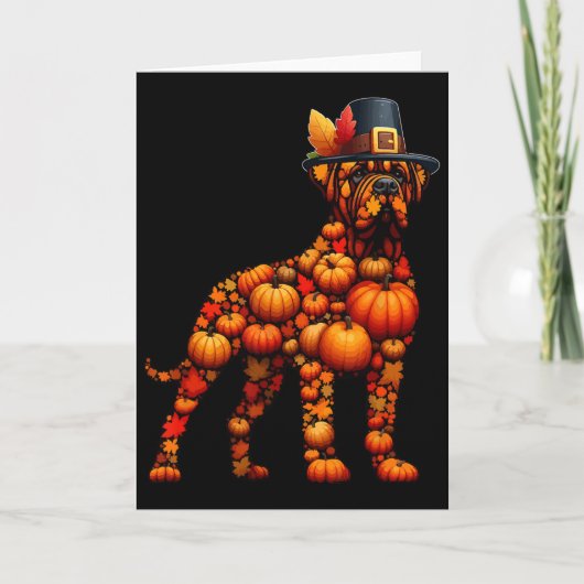 Fall Pumpkins Mops Form Cane Corso Niedlich Form a Karte (Vorderseite)