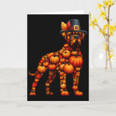 Fall Pumpkins Mops Form Cane Corso Niedlich Form a Karte (Gelbe Blume)