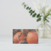 Fall Pumpkins Nature Art Business Card Visitenkarte (Stehend Vorderseite)