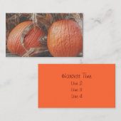 Fall Pumpkins Nature Art Business Card Visitenkarte (Vorne/Hinten)