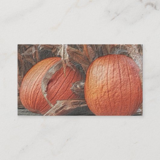 Fall Pumpkins Nature Art Business Card Visitenkarte (Vorderseite)