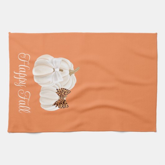 Fall Pumpkins Niedlich Happy Fall Geschirrtuch (Horizontal)