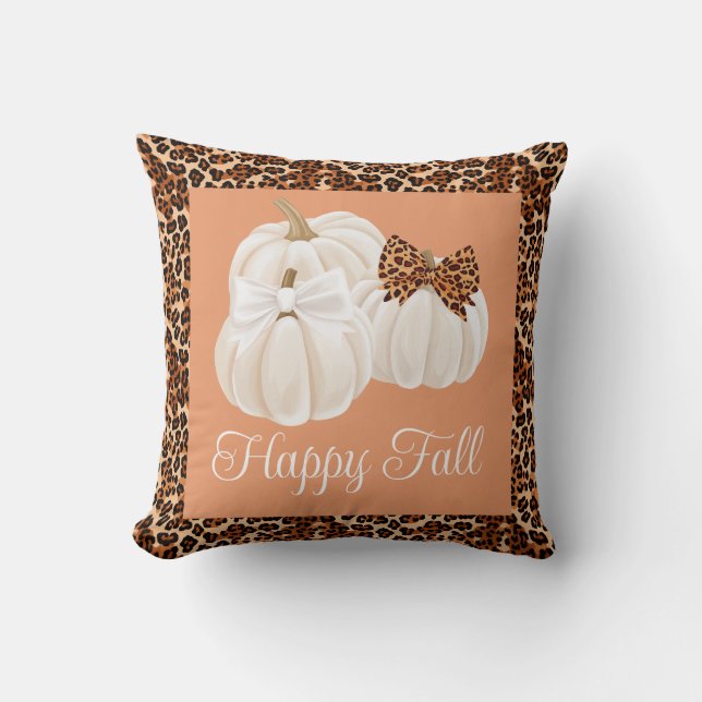 Fall Pumpkins Niedlich Happy Fall Kissen (Vorderseite)
