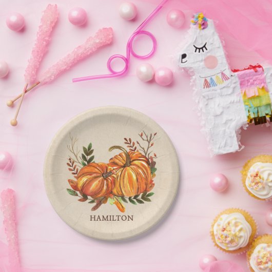 Fall Pumpkins Pappteller (Party)