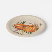 Fall Pumpkins Pappteller (Schrägansicht)