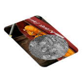 Fall Pumpkins Red Wagon Fügen Sie Ihr Foto Magnet (Rechte Seite)