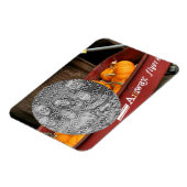 Fall Pumpkins Red Wagon Fügen Sie Ihr Foto Magnet (Linke Seite)