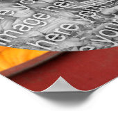 Fall Pumpkins Red Wagon Fügen Sie Ihr Foto Poster (Ecke)