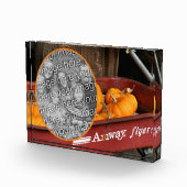 Fall Pumpkins Red Wagon hinzufügen Fotoblock (Rechts)