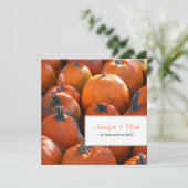 Fall Pumpkins Save the Date (Stehend Vorderseite)