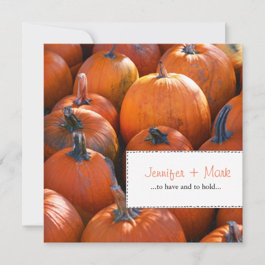 Fall Pumpkins Save the Date (Vorderseite)