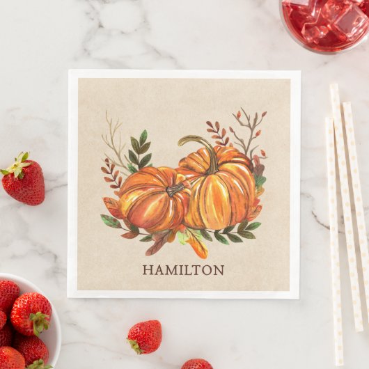 Fall Pumpkins Serviette (Beispiel)