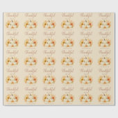 Fall Pumpkins & Sonnenblumen | Eleganter Erntedank Geschenkpapier (Flach)