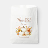 Fall Pumpkins & Sonnenblumen | Eleganter Erntedank Geschenktütchen (Vorderseite)