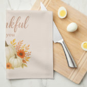 Fall Pumpkins & Sonnenblumen | Eleganter Erntedank Geschirrtuch (Viertel Falte)