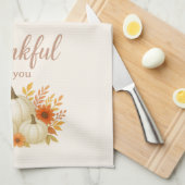 Fall Pumpkins & Sonnenblumen | Eleganter Erntedank Geschirrtuch (Viertel Falte)