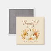 Fall Pumpkins & Sonnenblumen | Eleganter Erntedank Magnet (Vorderseite/Rückseite)
