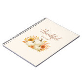 Fall Pumpkins & Sonnenblumen | Eleganter Erntedank Notizblock (Linke Seite)