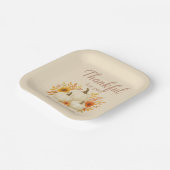 Fall Pumpkins & Sonnenblumen | Eleganter Erntedank Pappteller (Gewinkelt)