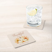 Fall Pumpkins & Sonnenblumen | Eleganter Erntedank Rechteckiger Pappuntersetzer (Vor Ort)