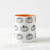 Fall Pumpkins-Tasse Zweifarbige Tasse (Mittel)