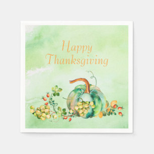 Fall Pumpkins und Berries Paper Napkin Serviette