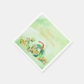 Fall Pumpkins und Berries Paper Napkin Serviette (Ecke)
