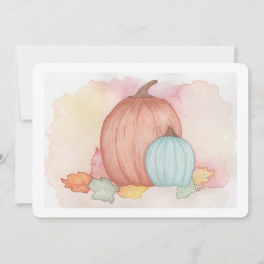 Fall Pumpkins und Blätter Dankeskarte (Vorderseite)