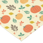 Fall Pumpkins und Blätter Mittelgroßer Tischläufer (Ecke)