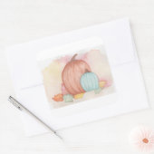 Fall Pumpkins und Blätter Quadratischer Aufkleber (Umschlag)