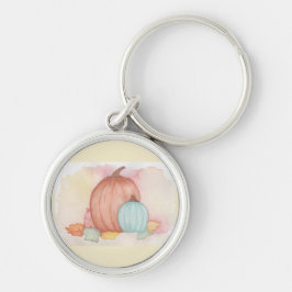 Fall Pumpkins und Blätter Schlüsselanhänger