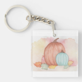 Fall Pumpkins und Blätter Schlüsselanhänger