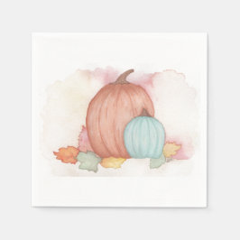 Fall Pumpkins und Blätter Serviette