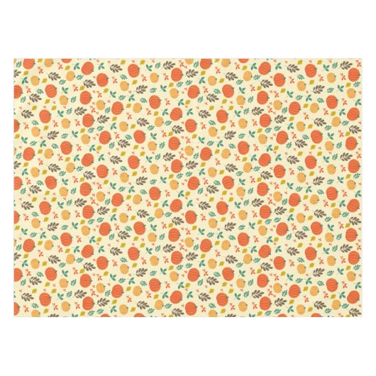 Fall Pumpkins und Blätter Tischdecke (Vorderseite (Horizontal))