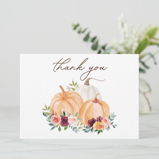 Fall Pumpkins und Boho Blume Danke (Stehend Vorderseite)