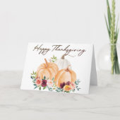 Fall Pumpkins und Boho Blume Gruß Karte (Vorderseite)