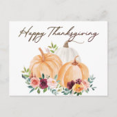 Fall Pumpkins und Boho-Blume Postkarte (Vorderseite)