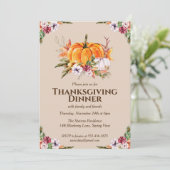 Fall Pumpkins und Foliage Erntedank Einladung (Stehend Vorderseite)