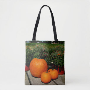 Fall Pumpkins und Mums auf Tasche