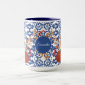 Fall Pumpkins Wasserfarben Floral und Herbstleaves Tasse (Zentrum)