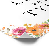 Fall Pumpkins Wedding Welcome Poster (Ecke)