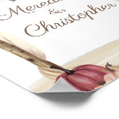 Fall Pumpkins Wedding Willkommen Poster (Ecke)