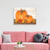 Fall Pumpkins Wrapped Canvas Leinwanddruck (Insitu (Wohnzimmer))