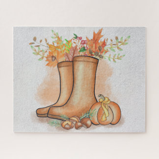 Fall Puzzle, Erntedank Stiefel, Schwierigkeit Puzzle