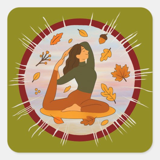 Fall Quadratischer Aufkleber (Vorderseite)