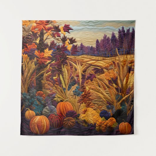 Fall Quilt Tapestry Wandteppich (Vorderseite)