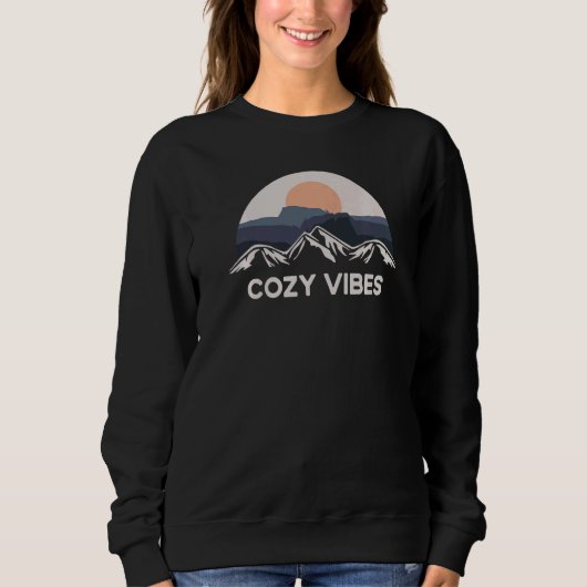 Fall Quote Cozy Vibes Teal Bold Sweatshirt (Vorderseite)