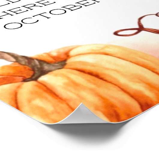 Fall Quote Oktober Pumpkins Poster (Ecke)