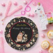 Fall-Raccoon Anpassen von Text und Farbe Pappteller (Party)